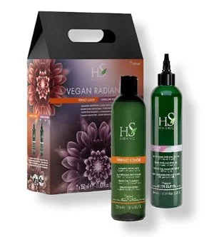 HS MILANO Vegan Radiance Color Care sada Protective Shampoo 350 ml + Lamellar Bond Leave-In Treatment