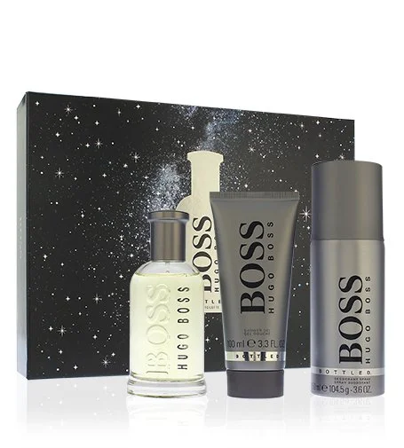 Boss Bottled darčeková sada 100 ml + sprchový gél 100 ml + deodorant toaletná voda pre mužov