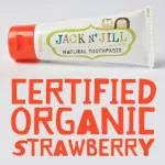 Jack n Jill Detská zubná pasta - jahoda BIO (50 g) - bez fluoridu, s organickým výťažkom z nechtíka lekárskeho