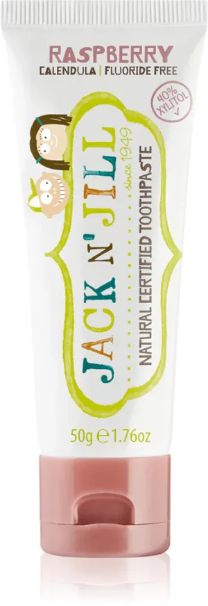 Jack n Jill Detská zubná pasta - jahoda BIO (50 g) - bez fluoridu, s organickým výťažkom z nechtíka lekárskeho