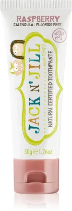 Jack n Jill Detská zubná pasta - jahoda BIO (50 g) - bez fluoridu, s organickým výťažkom z nechtíka lekárskeho
