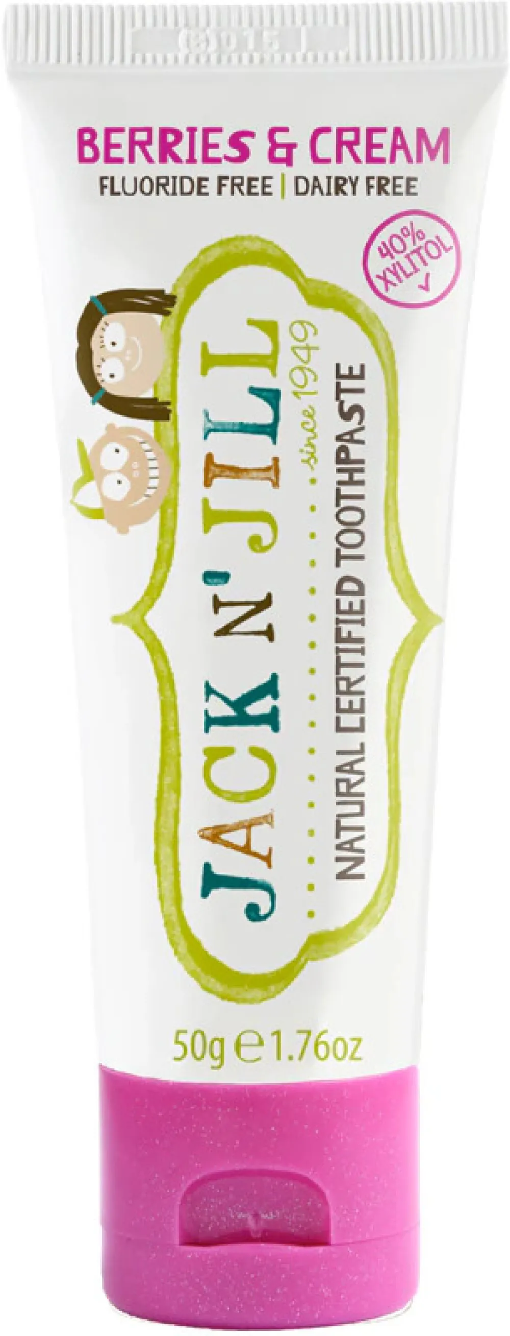 Jack n Jill Detská zubná pasta - Milkshake (50 g) - bez fluoridu, s organickým výťažkom z nechtíka lekárskeho