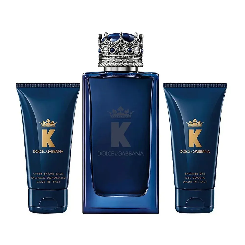 K by Dolce & Gabbana darčeková sada 100 ml + balzam po holení 50 ml + sprchový gél toaletná voda pre mužov