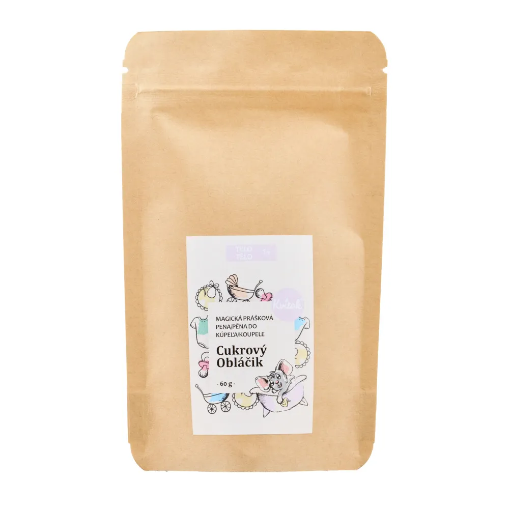 Kvitok Magická pena do kúpeľa v prášku - Cukrové vločky 60 ml