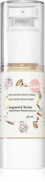 Kvitok Arganový denný krém pre zrelú pleť 30 (30 ml) - s kyselinou hyalurónovou
