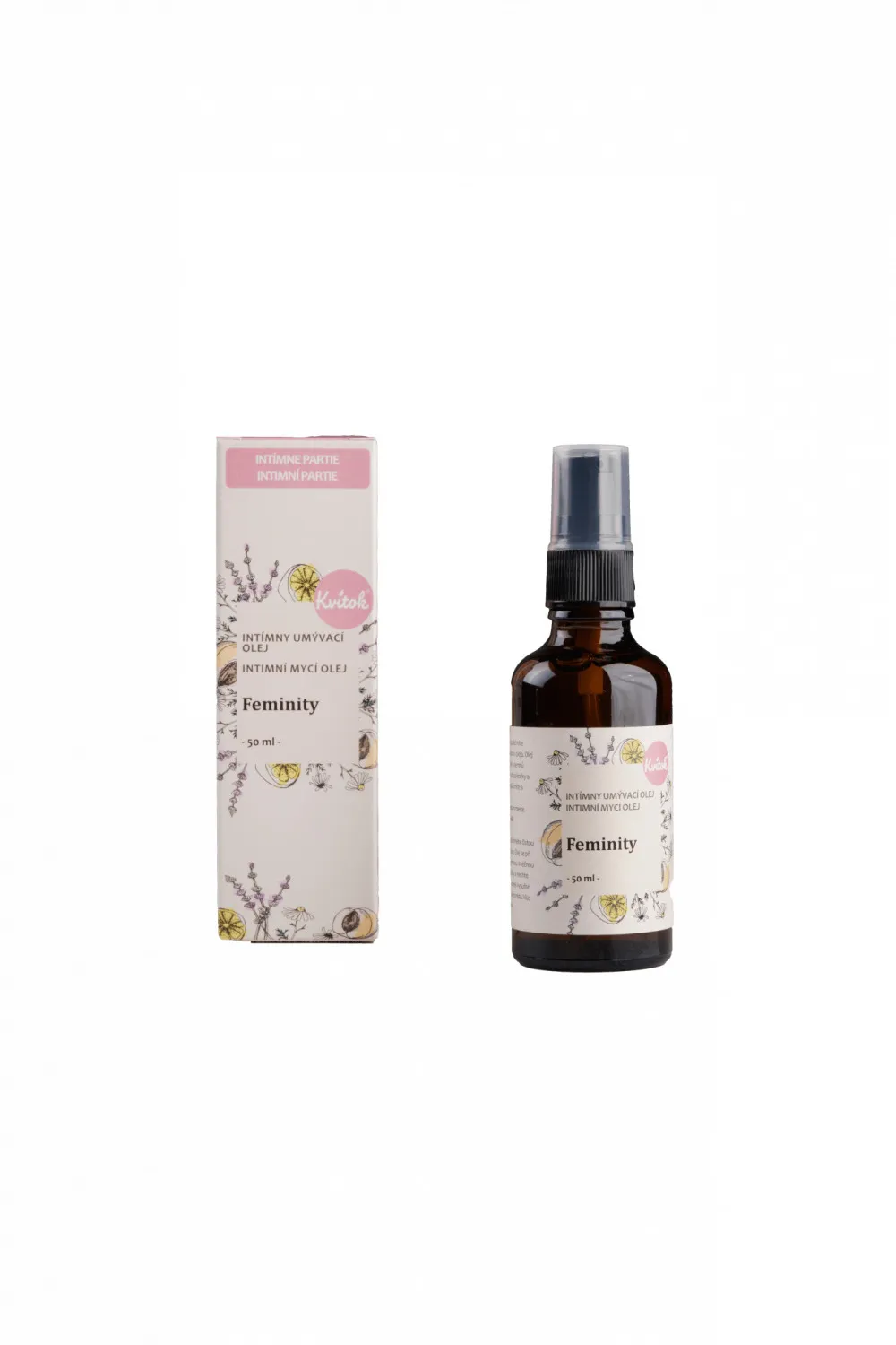 Kvitok Feminity Intímna umývacia emulzia (50 ml) - rešpektuje ph intímnych partií