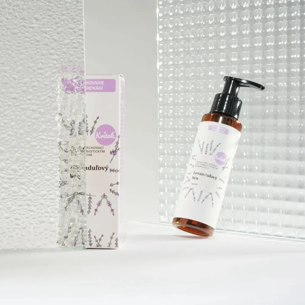 Kvitok Jemný sprchový gél s prebiotickým komplexom Lavender Dream (100 ml) - s jemnou bylinkovou vôňou