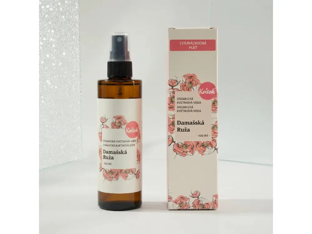 Kvitok Kvetinová voda Rose of Damascus BIO (100 ml) - univerzálne použitie