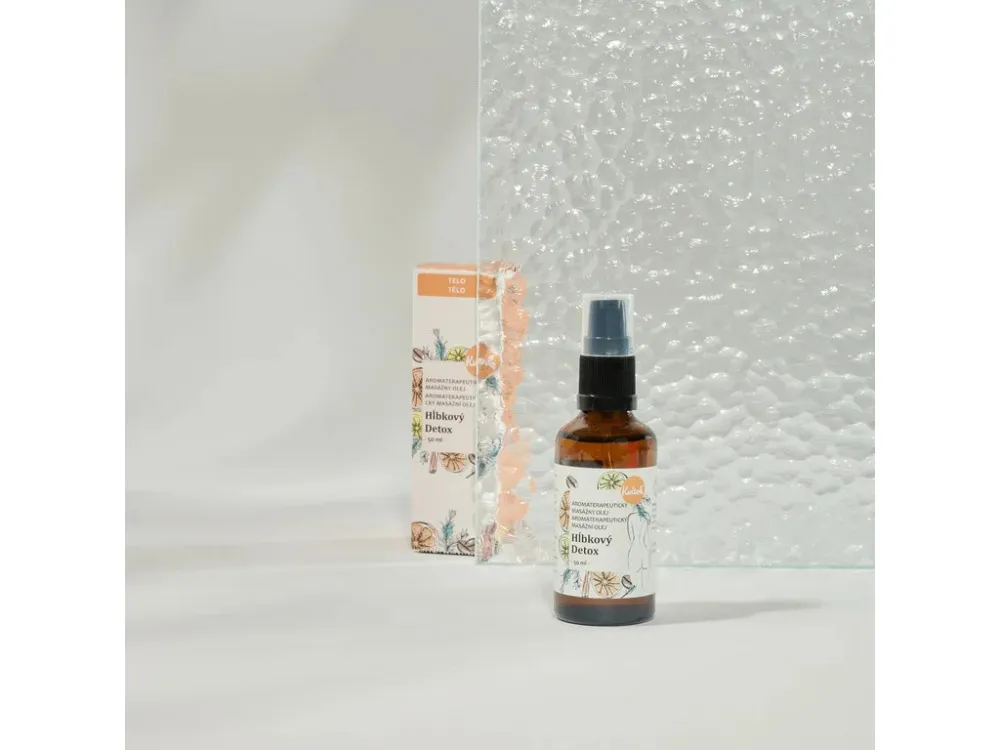 Kvitok Masážny olej proti celulitíde Deep detox (50 ml) - aktivuje lymfatickú mikrocirkuláciu