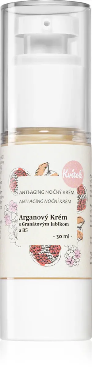 Kvitok Arganový nočný krém pre zrelú pleť 30 (30 ml) - spomaľuje starnutie pleti