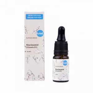 Kvitok Pleťové sérum - niacínamid (vitamín B3) (10 ml) - na aknóznu, citlivú a zrelú pleť