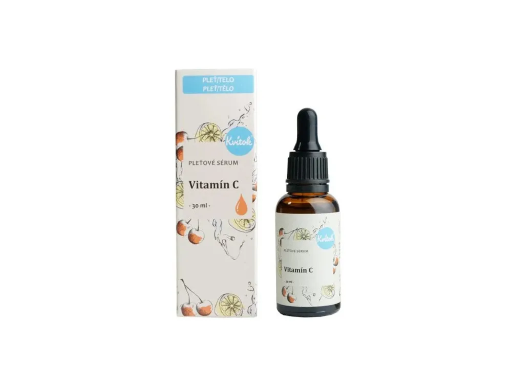 Kvitok Kvitok Pleťové sérum - Vitamín C (30 ml) - účinky proti starnutiu