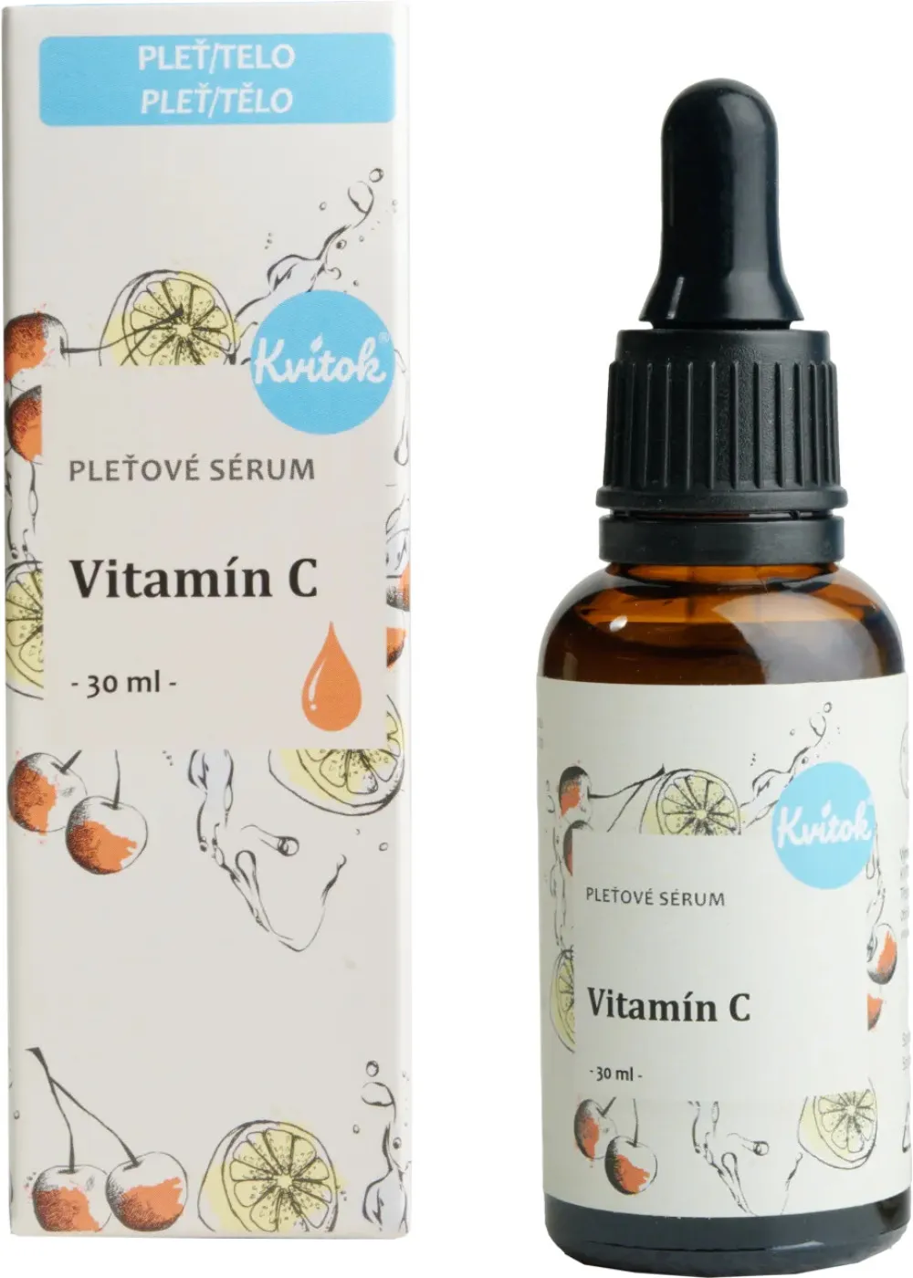 Kvitok Kvitok Pleťové sérum - Vitamín C (30 ml) - účinky proti starnutiu