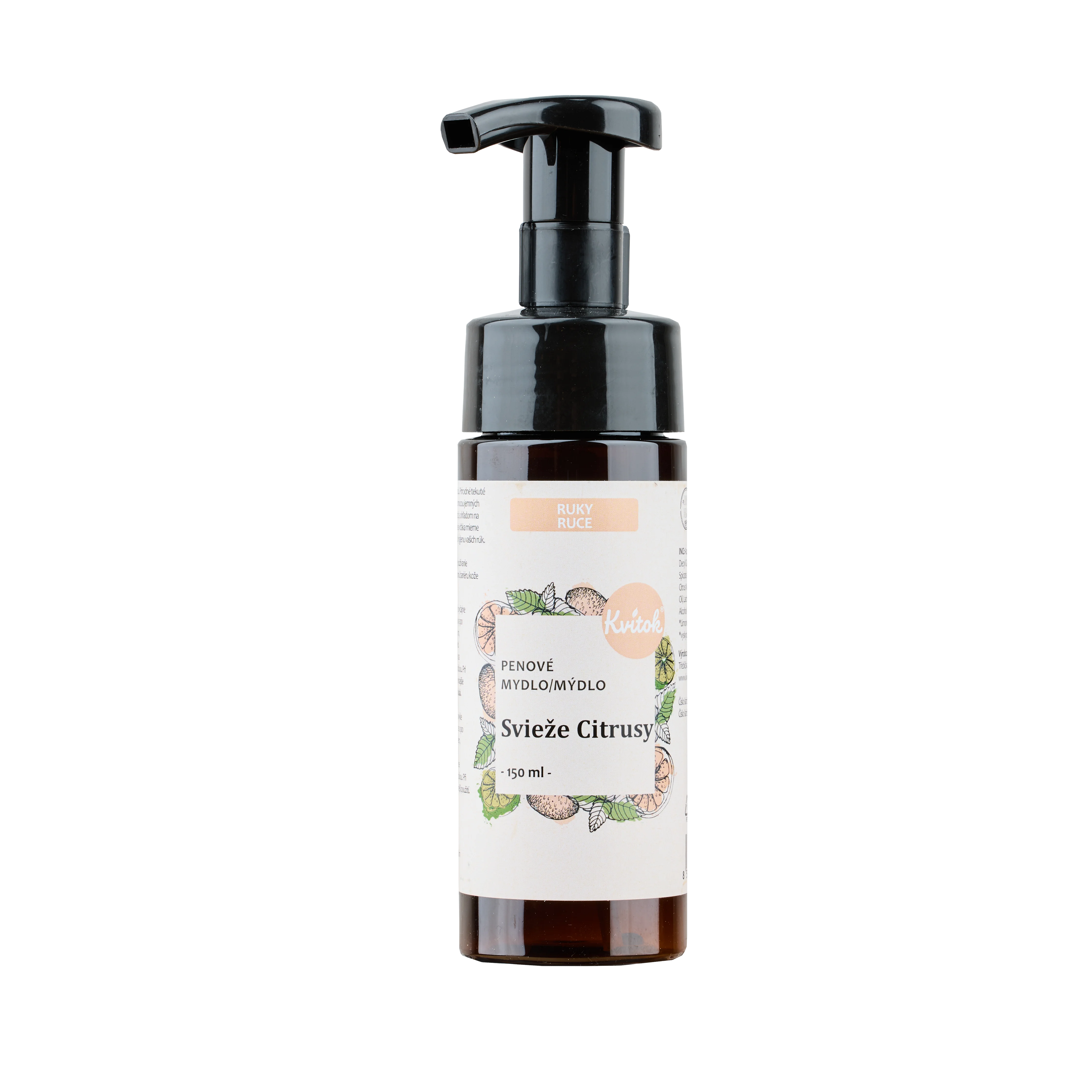 Kvitok Tekuté penové mydlo Svieže citrusy (150 ml) - s krásnou sviežou vôňou