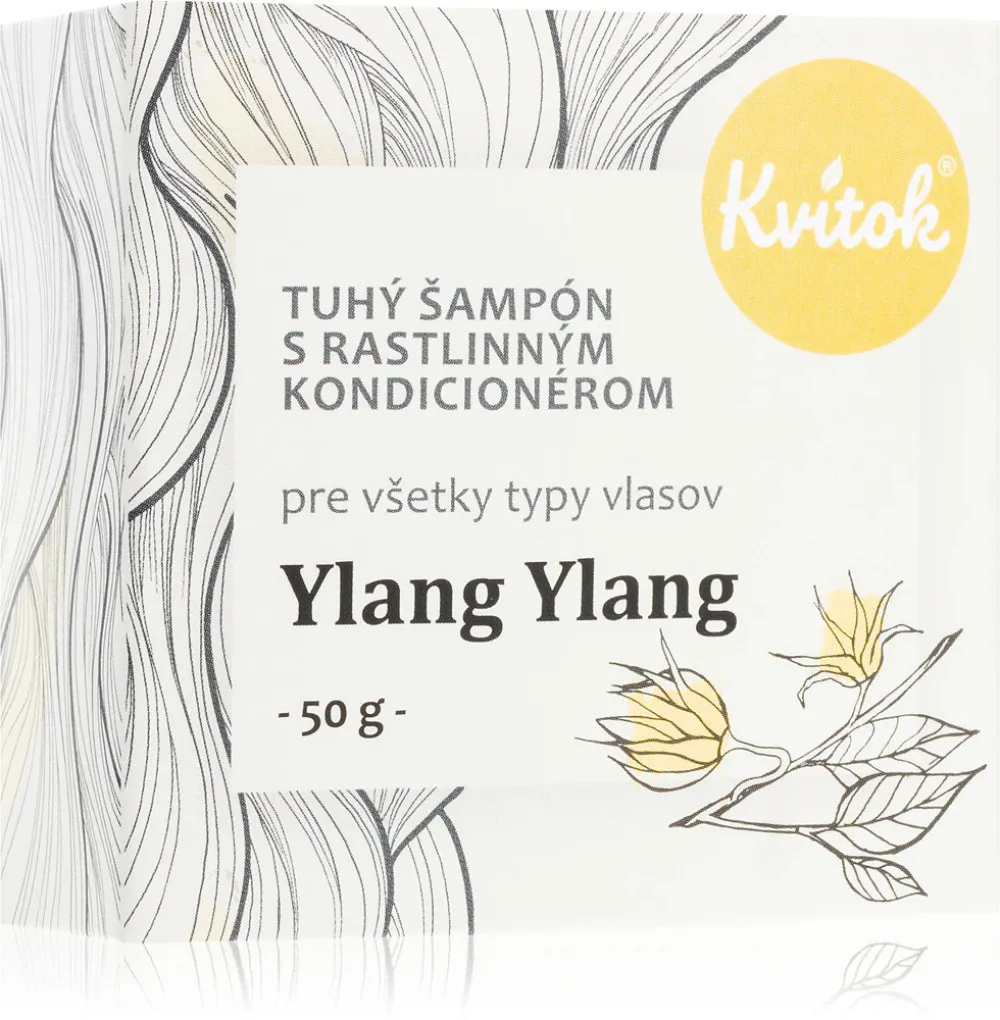 Kvitok Tuhý šampón s kondicionérom pre svetlé vlasy Ylang Ylang XXL (50 g) - krásne pení