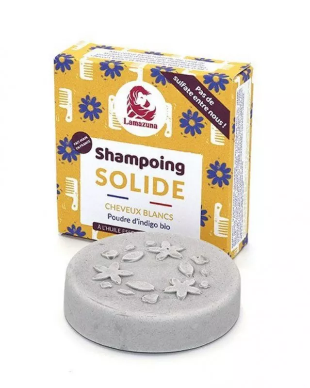 Lamazuna Tuhý šampón na šedivé vlasy - indigo (70 g)
