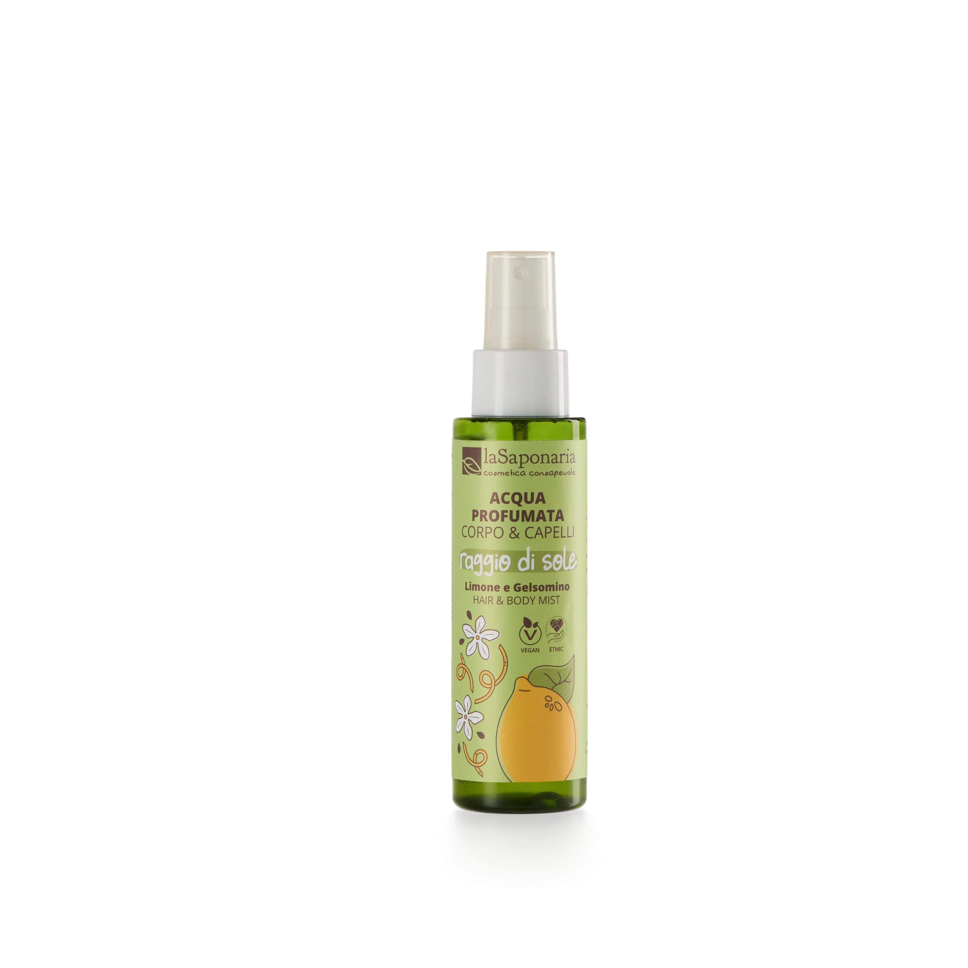 laSaponaria Body & Hair Mist Telová hmla SunBeam - citrón & jazmín (100 ml) - na telo aj vlasy
