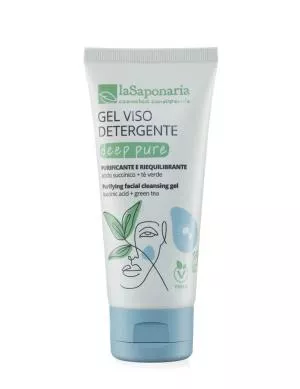 laSaponaria Čistiaci gél na tvár Deep Pure BIO (100 ml) - vhodný pre zmiešanú a mastnú pleť