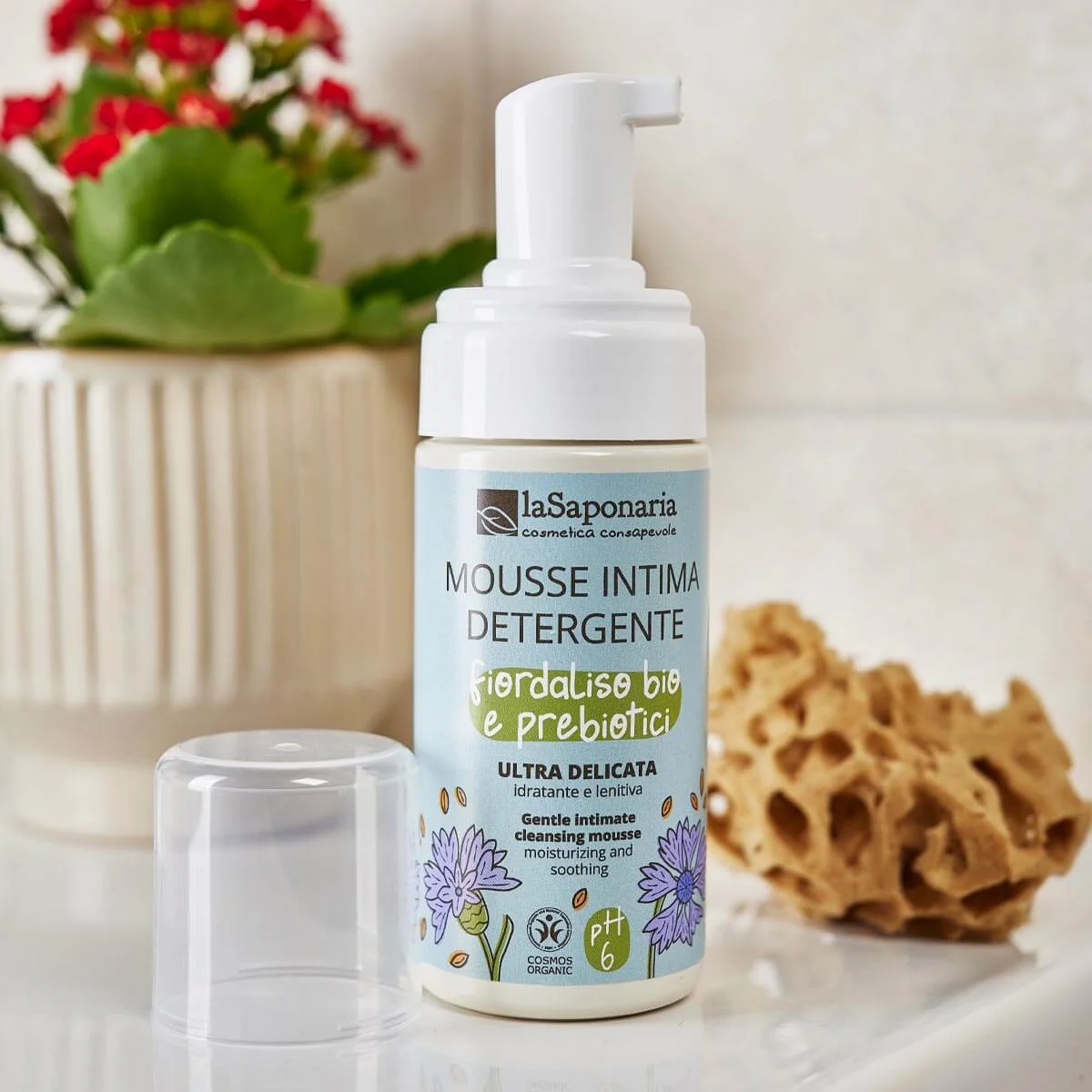 laSaponaria Intímna umývacia pena s nevädzou & prebiotikami BIO (100 ml) - vhodná pre deti aj obdobie menopauzy