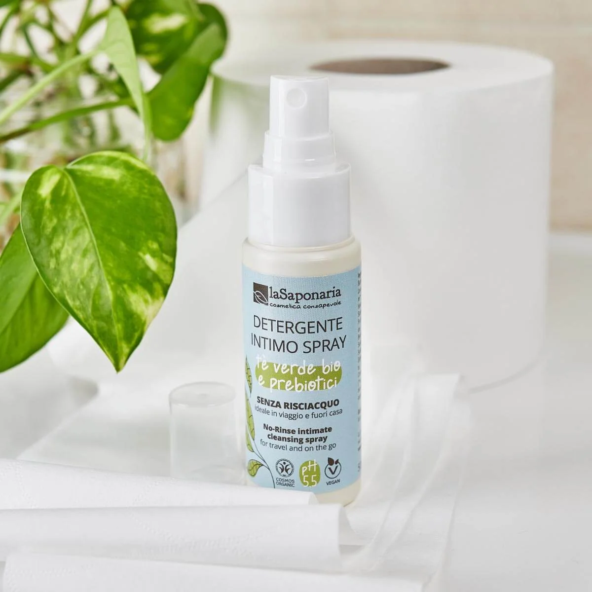 laSaponaria Intímny bezoplachový sprej so zeleným čajom BIO (50 ml) - rýchla intímna čistota kedykoľvek a kdekoľvek