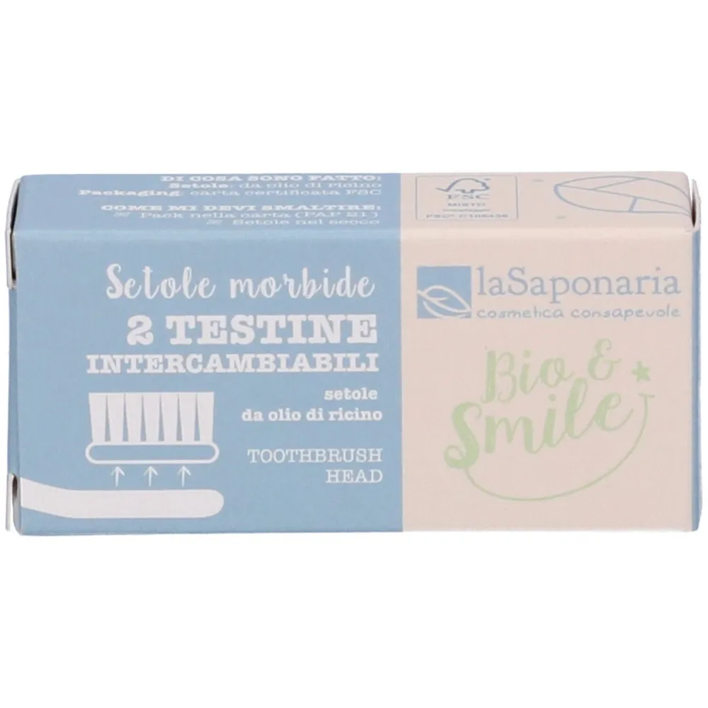 laSaponaria Náhradné hlavice na zubnú kefku (mäkké) (2 ks)