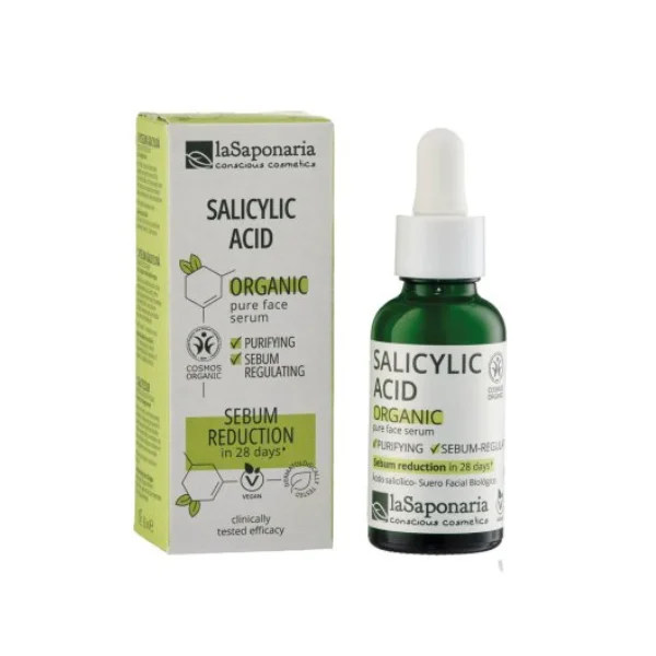 laSaponaria Pleťové sérum - Kyselina salicylová BIO (30 ml) - pre pleť so sklonom k akné