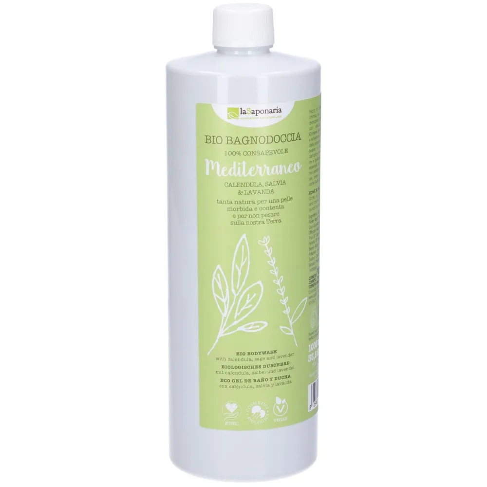 laSaponaria Stredomorský sprchový gél BIO Maxi (1 l) - so stredomorskými bylinami