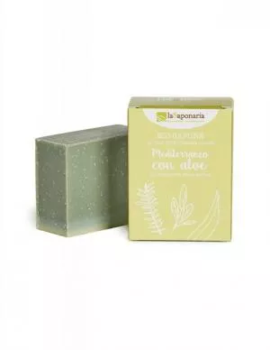 laSaponaria Tuhé olivové mydlo BIO - stredomorské bylinky s aloe (100 g)