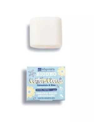 laSaponaria Tuhý dezodorant Cotton Cloud BIO (40 g) - bez parfumu a sódy bikarbóny