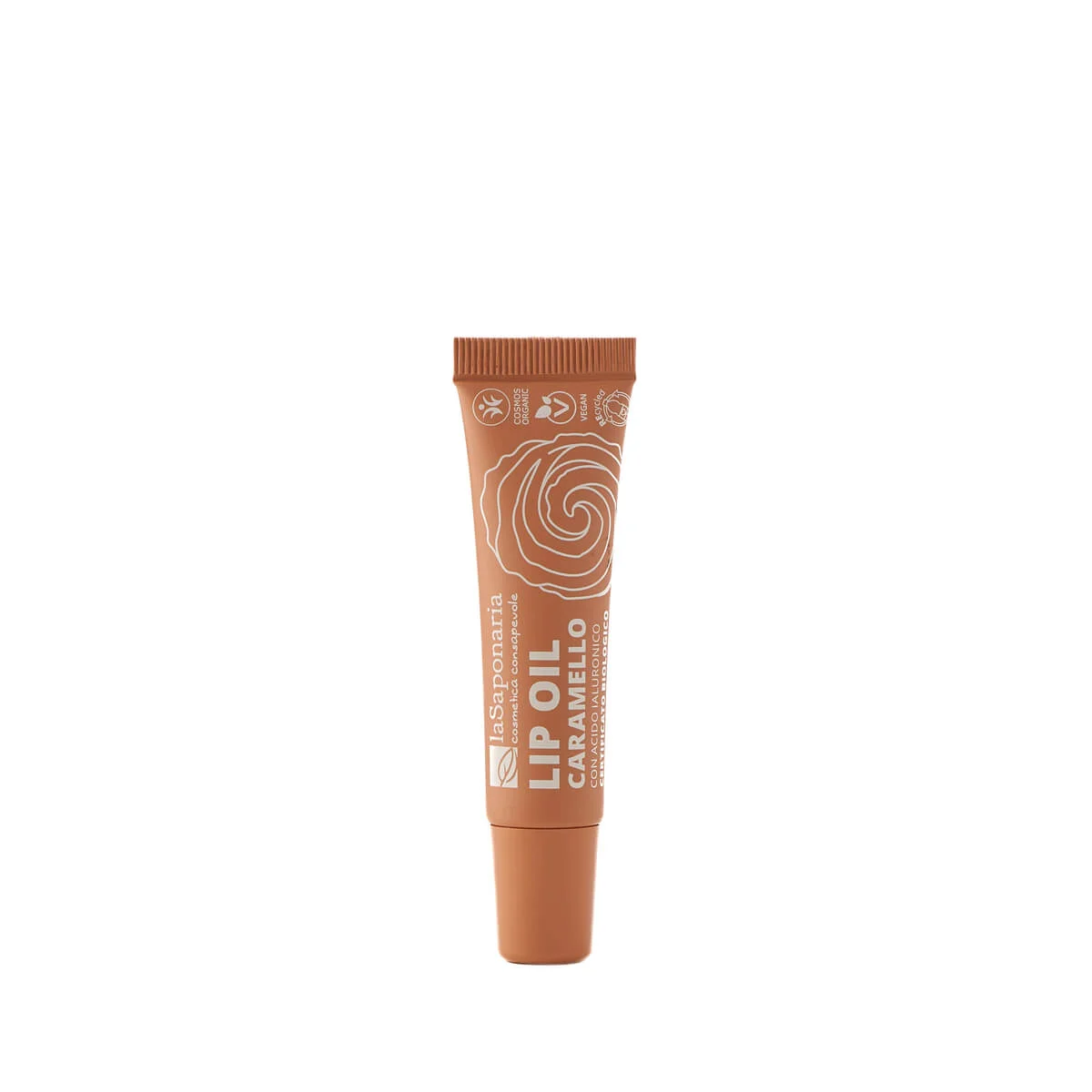 laSaponaria Vyživujúci olej na pery s karamelom BIO - Warm Nude (12 ml) - pre lesklé a hĺbkovo vyživené pery
