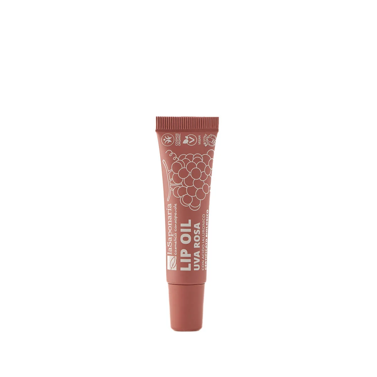 laSaponaria Vyživujúci olej na pery s ružovým hroznom BIO - Rosy Nude (12 ml) - pre lesklé a hĺbkovo vyživené pery