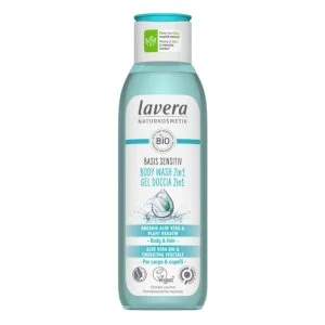 Lavera Basis Sensitive Sprchový gél na telo a vlasy 2v1 250 ml - aj pre citlivú pokožku