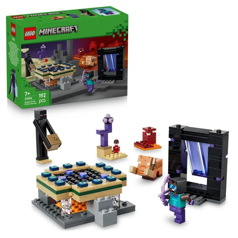 Minecraft® 21584 Cesta cez portál do Netheru a Endu