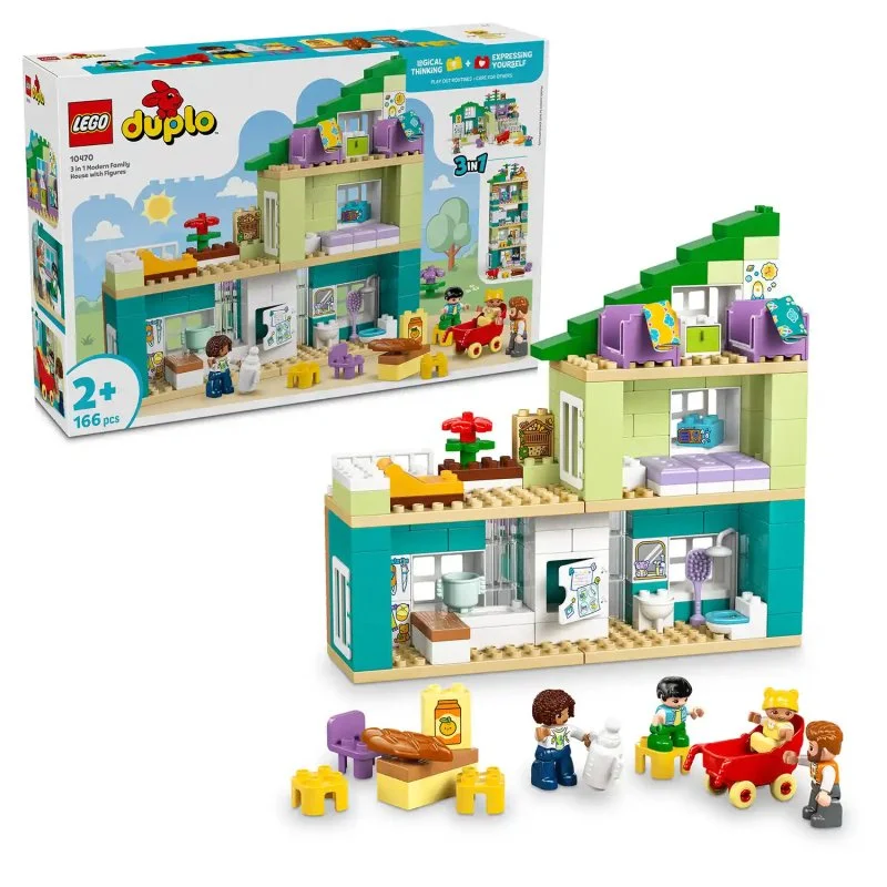 DUPLO® 10470 Moderný rodinný dom 3 v 1 s figúrkami