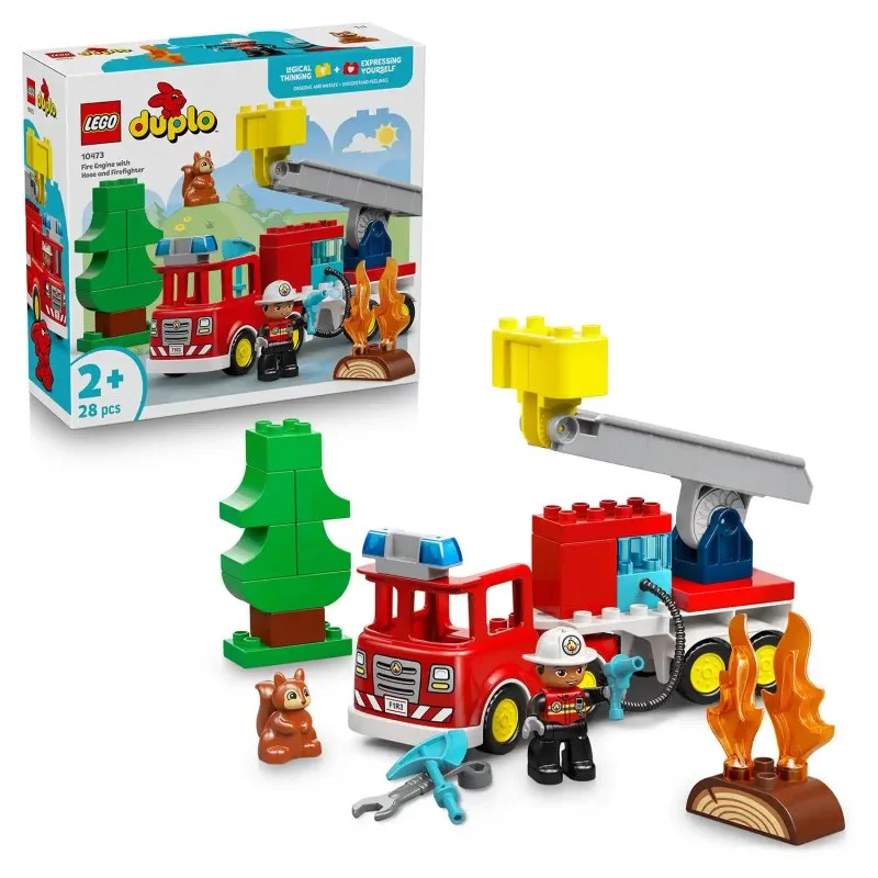 DUPLO® 10473 Hasičské auto s hadicou a hasičom