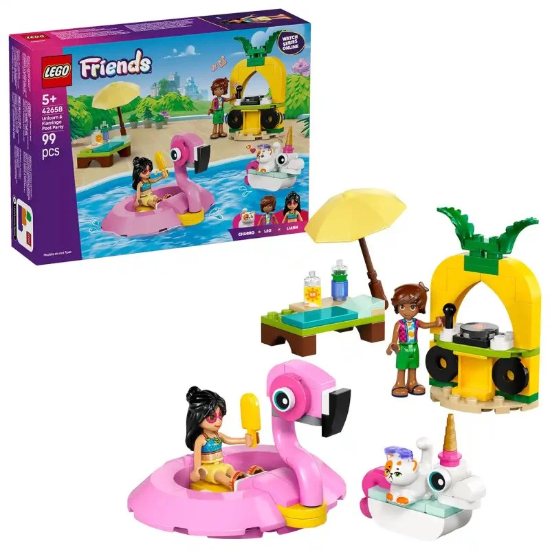 Friends 42658 Zábava pri bazéne s jednorožcom a plameniakom