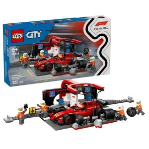 LEGO® City 60443 Zastávka v boxoch F1® a personál s autom Ferrari
