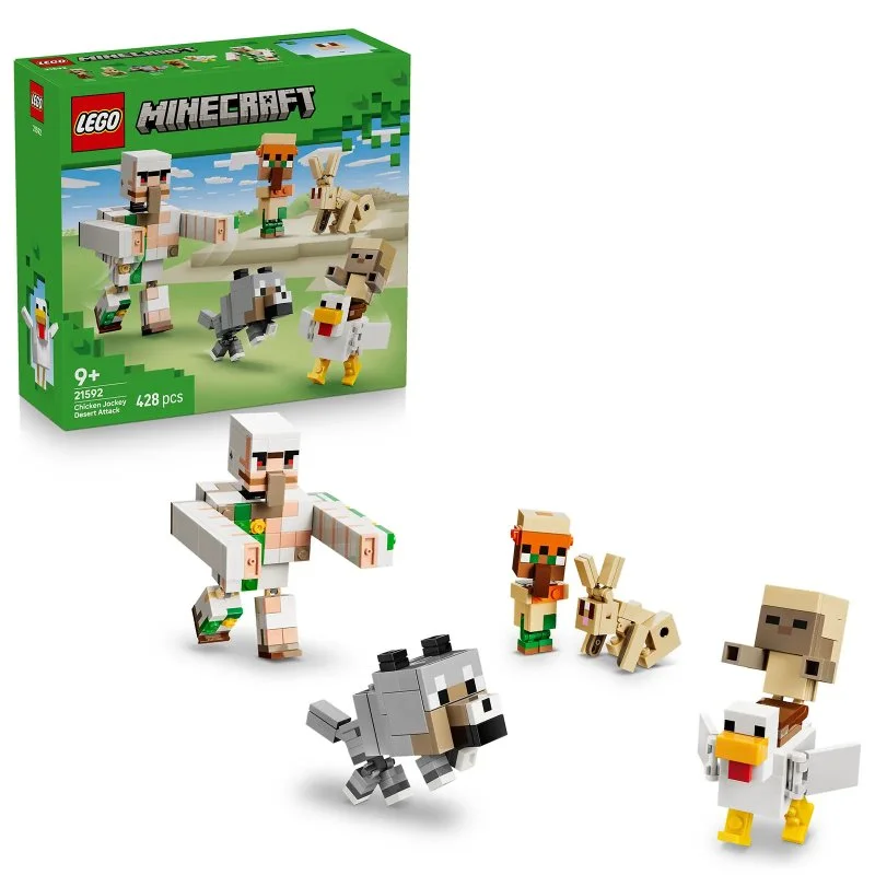 Minecraft® 21592 Kurací džokej a útok v púšti