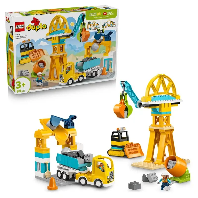 DUPLO® 10476 Stavenisko a vozidlá 3 v 1