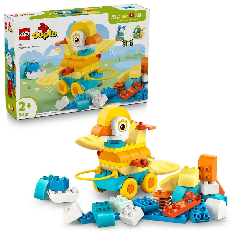 DUPLO® 10448 3 v 1: Zvieratká na kolieskach