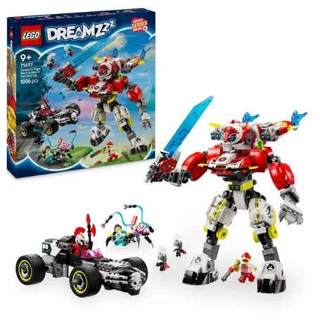 DREAMZzz™ 71497 Cooperov tigrí robot a Zerov hot rod