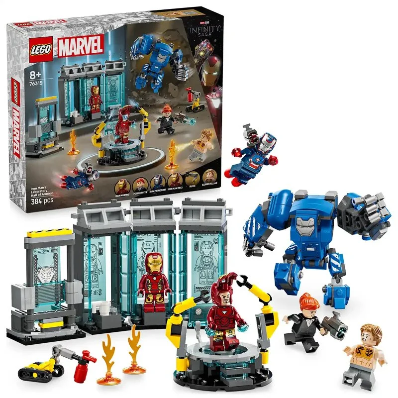 Marvel 76315 Iron Man a jeho laboratórium: Sieň brnenia