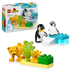 LEGO® DUPLO® 10442 Rodinky divokých zvierat: Tučniaky a levy