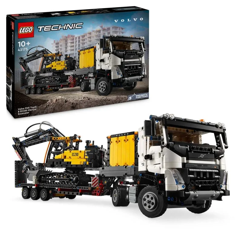 Technic 42175 Nákladné auto Volvo FMX a elektrický bager Volvo EC230