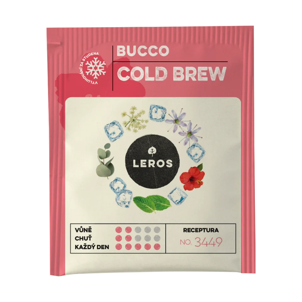 LEROS Bylinná zmes Bucco Cold Brew - nálevové vrecká (20 x 1,5 g) - na prípravu ľadového čaju