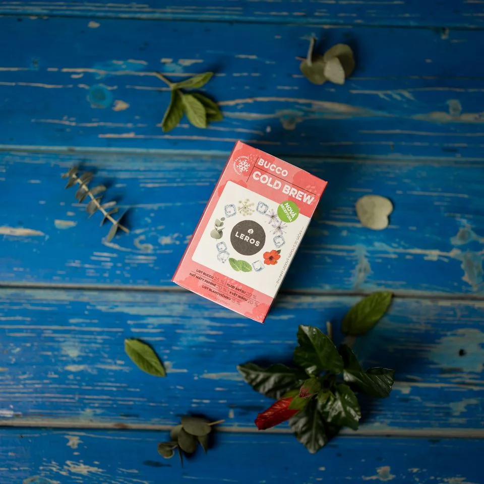 LEROS Bylinná zmes Bucco Cold Brew - nálevové vrecká (20 x 1,5 g) - na prípravu ľadového čaju