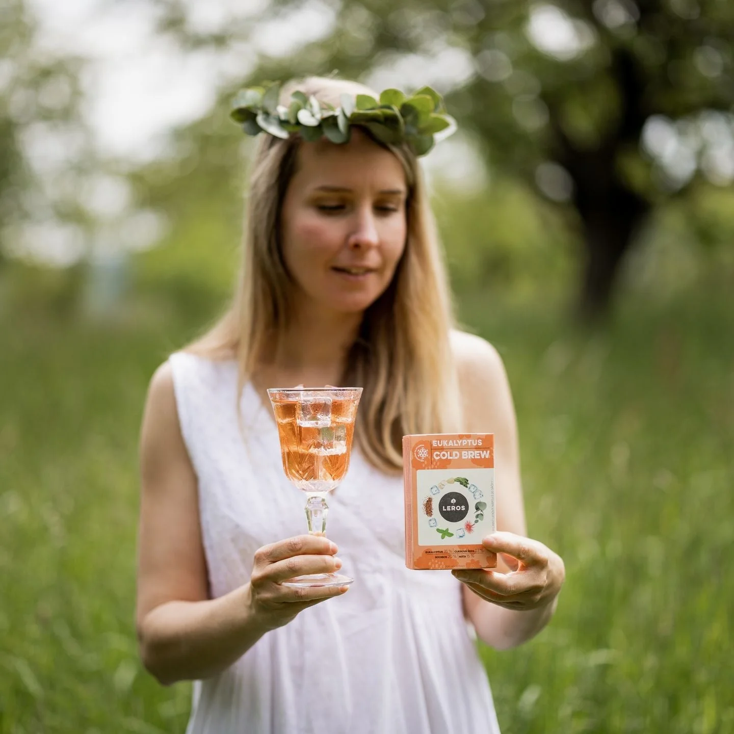 LEROS Bylinná zmes Eukalyptus Cold Brew - nálevové vrecúška (20 x 1,8 g) - na prípravu ľadového čaju