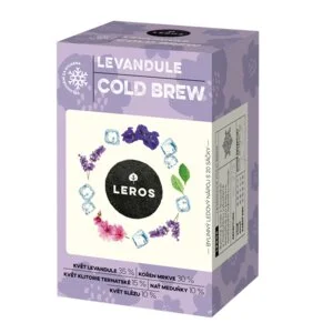 LEROS Bylinná zmes Levanduľa Cold Brew – nálevové vrecúška (20 x 1,2 g) – na prípravu ľadového čaju