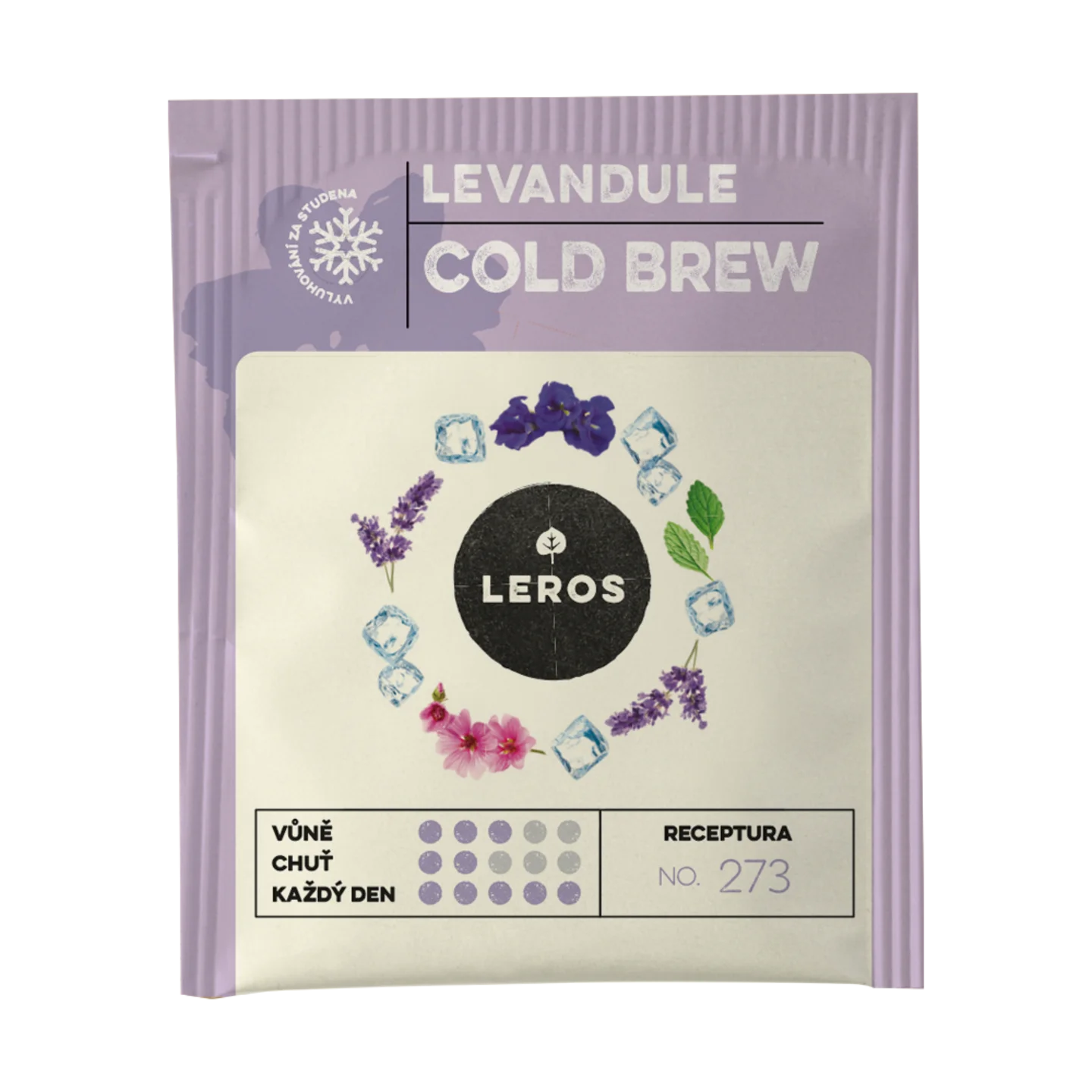 LEROS Bylinná zmes Levanduľa Cold Brew – nálevové vrecúška (20 x 1,2 g) – na prípravu ľadového čaju