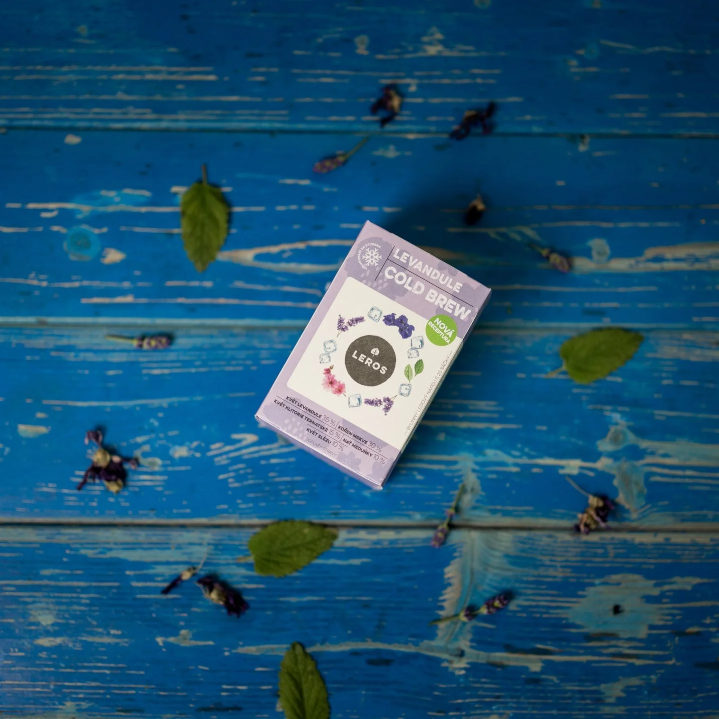 LEROS Bylinná zmes Levanduľa Cold Brew – nálevové vrecúška (20 x 1,2 g) – na prípravu ľadového čaju